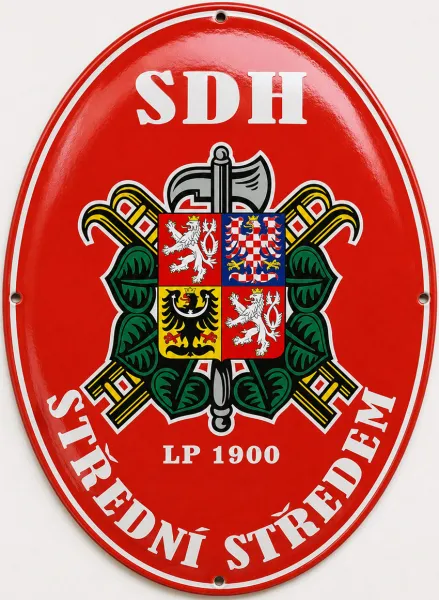 Smaltovaná cedule pro hasiče H10-sdh 2